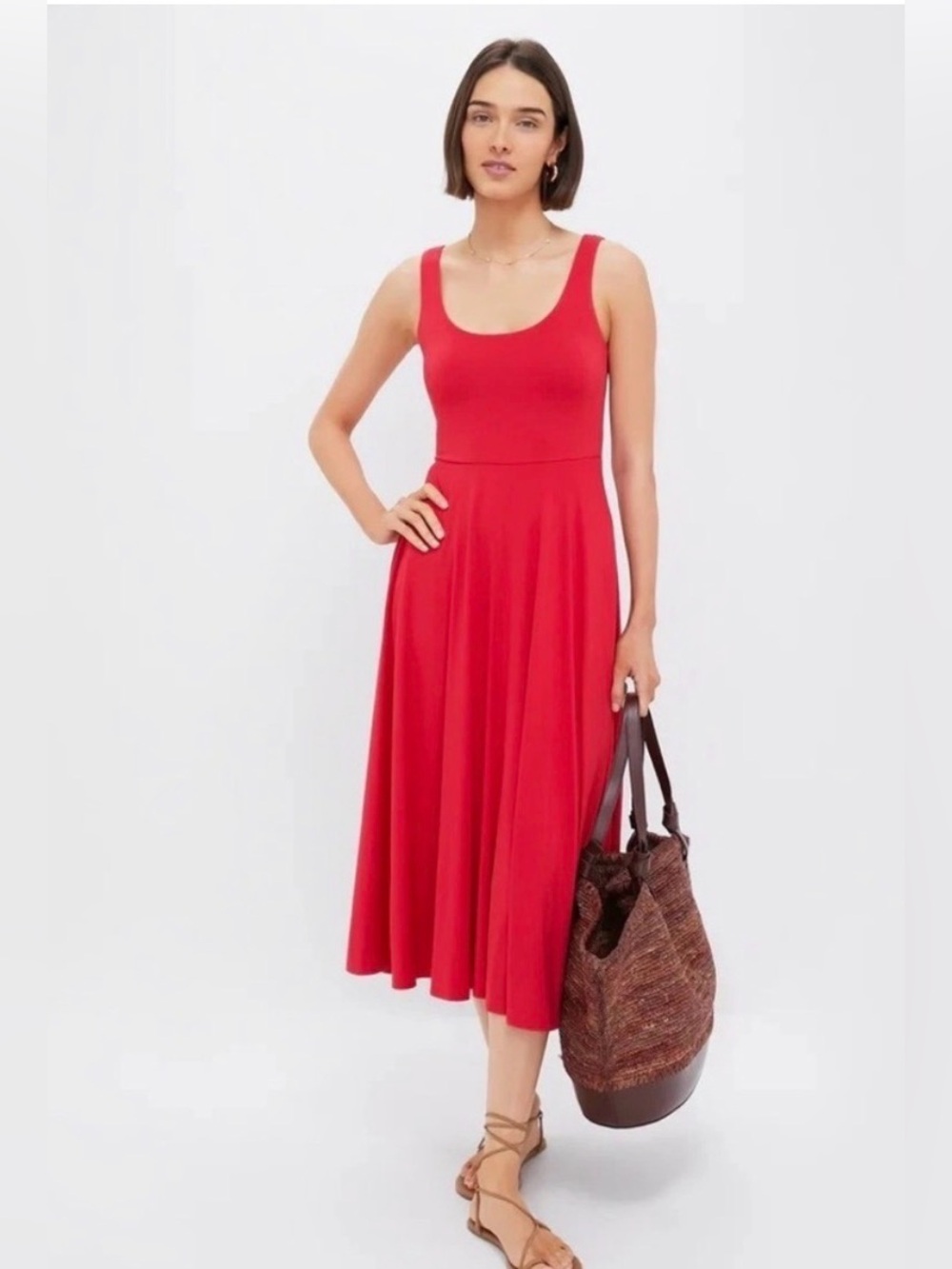 Tuckernuck Pomander Place Leon Midi Dress in Red